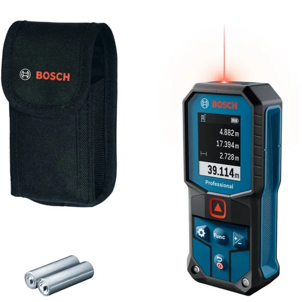Bosch Professional Laser-Entfernungsmesser GLM 40-31 Professional (blau/schwarz, Reichweite 50m, rote Laserlinie)