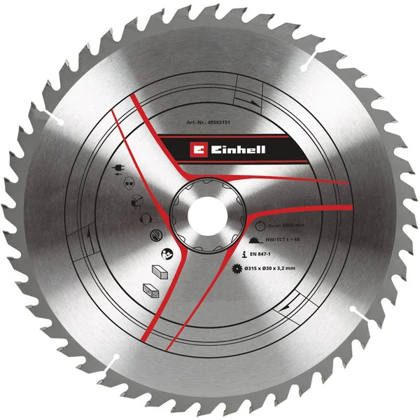 EINHELL Kreissägeblatt HM, Ø 315 x 30mm, 3,2mm, 48Z (für Tischkreissäge TC-TS 315 U)