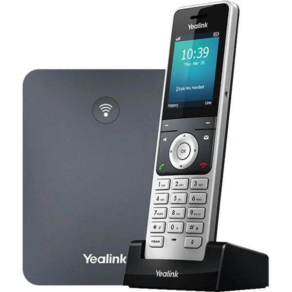 Yealink W76P, VoIP-Telefon (schwarz/silber, Basisstation mit Mobilteil)
