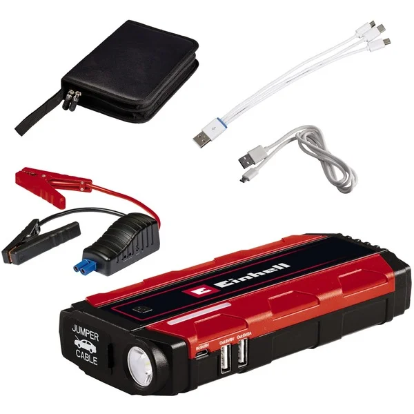 EINHELL Jump-Start Powerbank CE-JS 8 (rot/schwarz, Starthilfe für Benziner)