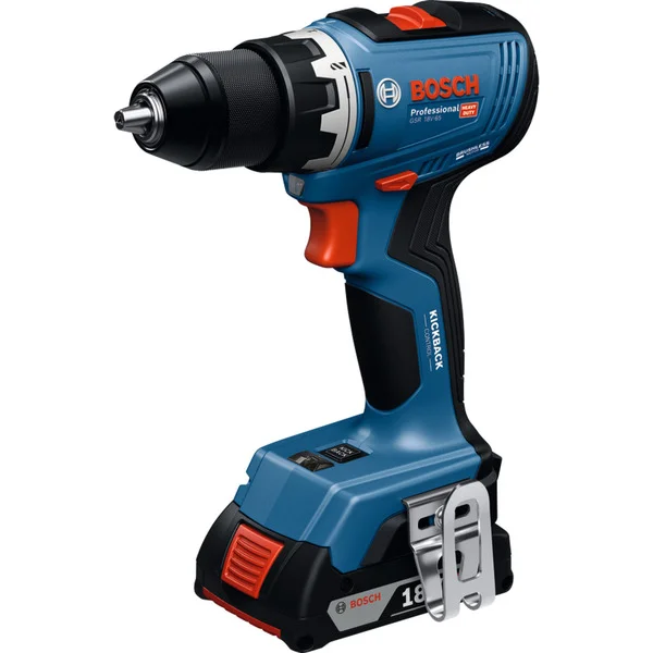 Bosch Professional Akku-Bohrschrauber GSR 18V-65 Professional, Profi-Set mit Handwerkzeug (blau, 2x Li-Ion Akku 5,0Ah, in L-BOXX)