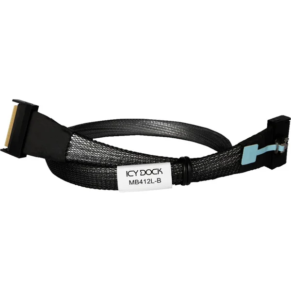 ICY BOX Kabel MCIO x8 SFF-TA-1016 > MCIO x8 SFF-TA-1016 (schwarz, 50cm)