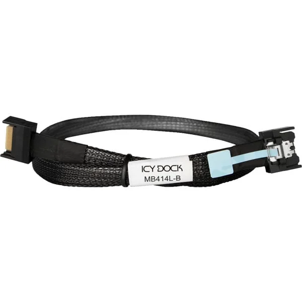 ICY BOX Kabel MCIO x4 SFF-TA-1016 > MCIO x4 SFF-TA-1016 (schwarz, 50cm)