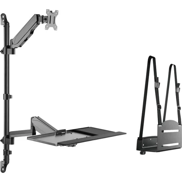 Digitus Flexibler Steh-/ Sitz-Arbeitsplatz, Monitorhalterung (schwarz)