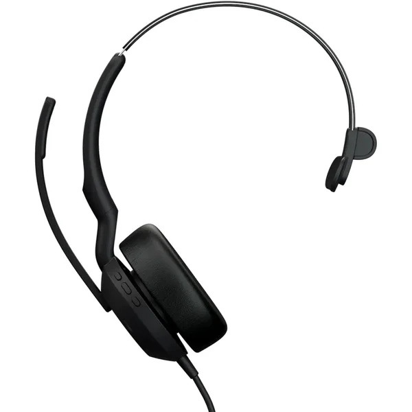 Jabra Evolve2 50, Headset (schwarz, UC, Bluetooth 5.2, USB-C und USB-A, Mono)