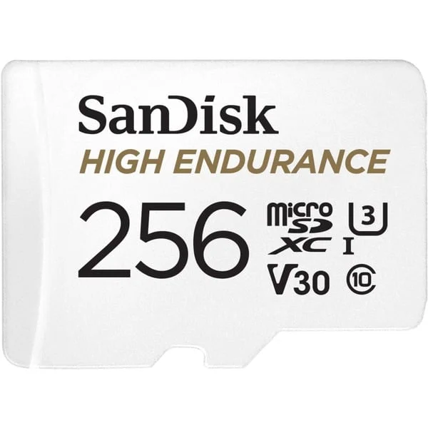 SanDisk High Endurance 256 GB microSDXC, Speicherkarte (weiß, UHS-I U3, Class 10, V30)