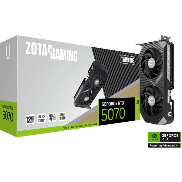 ZOTAC GeForce RTX 5070 Twin Edge, Grafikkarte (DLSS 5, 3x DisplayPort, 1x HDM)