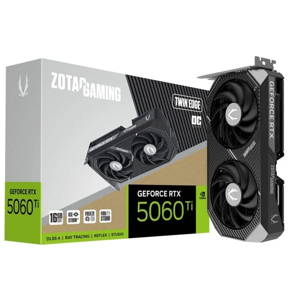 ZOTAC GeForce RTX 5060 Ti Twin Edge OC 16GB, Grafikkarte (DLSS 5, 3x DisplayPort, 1x HDMI 2.1)