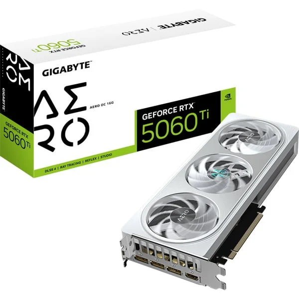 GIGABYTE GeForce RTX 5060 Ti AERO OC 16G, Grafikkarte (DLSS 5, 3x DisplayPort, 1x HDMI 2.1)