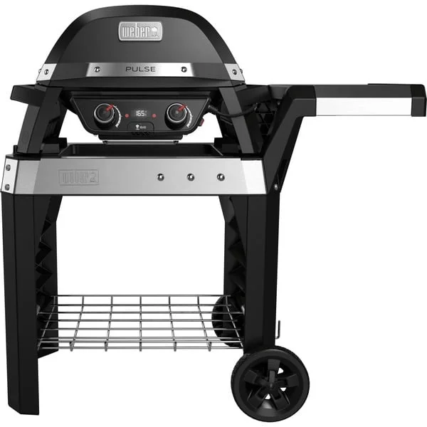 Weber Elektrogrill Pulse 2000 mit Wagen (schwarz/silber, 2.200 Watt)