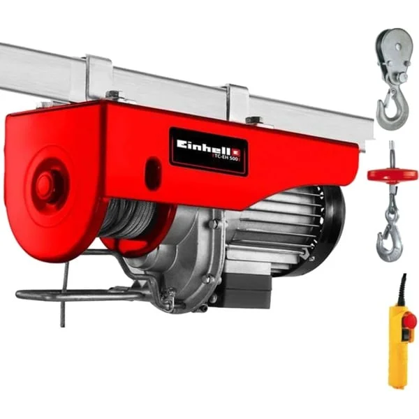 EINHELL Seilhebezug TC-EH 500, Seilwinde (rot, 800 Watt)