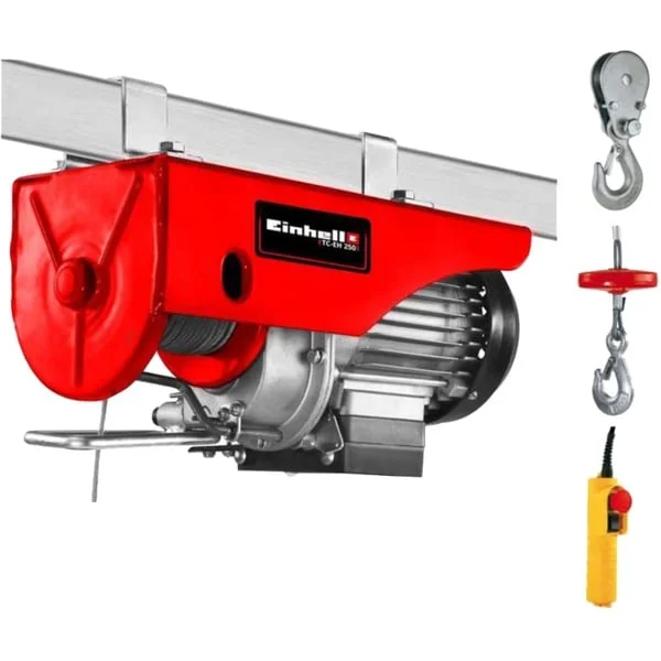 EINHELL Seilhebezug TC-EH 250, Seilwinde (rot, 450 Watt)