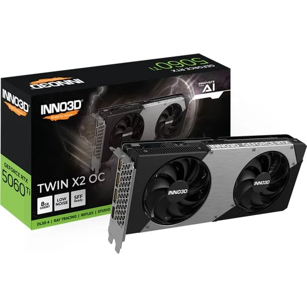 INNO3D GeForce RTX 5060 Ti TWIN X2 OC 8GB, Grafikkarte (DLSS 5, 3x DisplayPort, 1x HDMI 2.1)