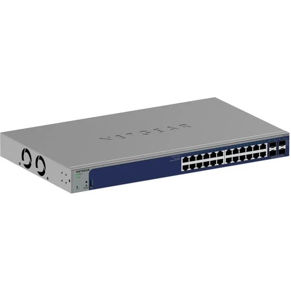 Netgear 24-Port Gigabit Smart Switch GS728TX (grau, inkl. 1 Jahres Abonnement von Insight)