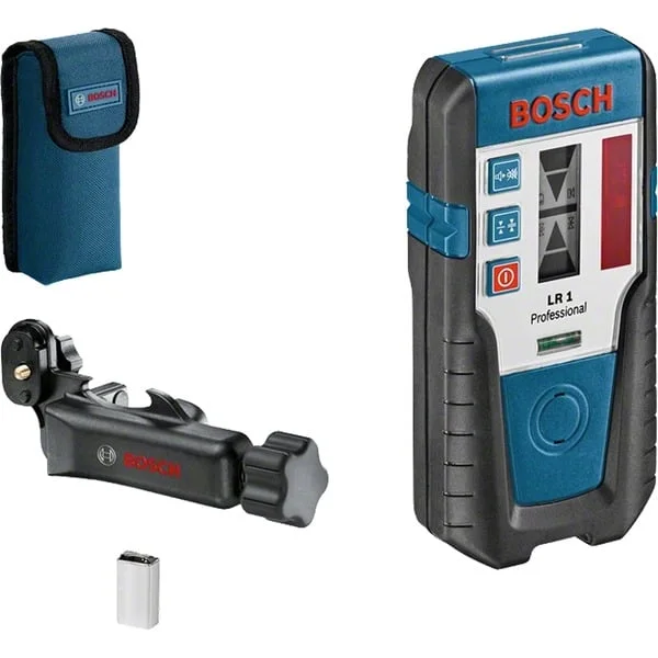 Bosch Professional Laser-Empfänger LR 1 Professional, mit Halterung (blau/schwarz, für Rotationslaser GRL 400 H / GRL 300 HV)