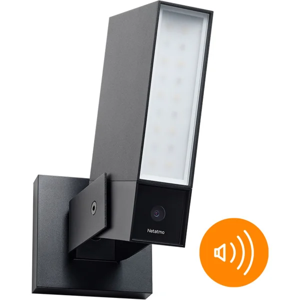Netatmo Außenkamera mit Alarmsirene, Überwachungskamera (schwarz)