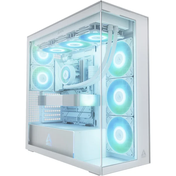 ARCTIC Xtender VG , Tower-Gehäuse (weiß, Tempered Glass x 2 Klar-Glas)