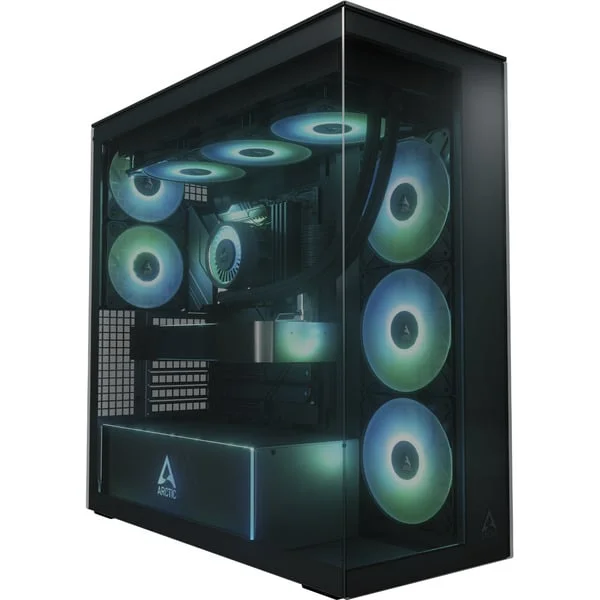 ARCTIC Xtender , Tower-Gehäuse (schwarz (matt), Tempered Glass x 2 (getönt))