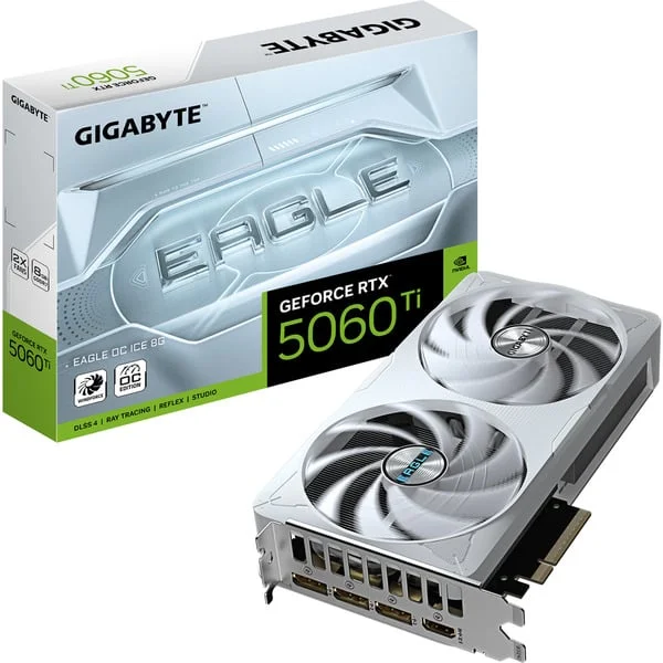 GIGABYTE GeForce RTX 5060 Ti EAGLE OC ICE 8G, Grafikkarte (DLSS 5, 3x DisplayPort, 1x HDMI 2.1)
