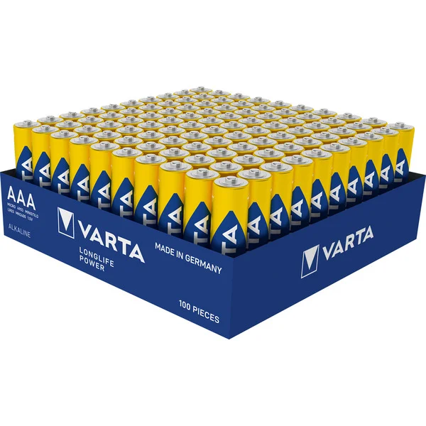 VARTA Longlife Power Batterie LR03 Tray, AAA (Micro) (100 Stück)