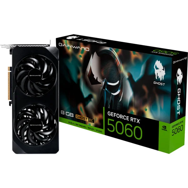 Gainward GeForce RTX 5060 Ghost 8GB OC, Grafikkarte (DLSS 5, 3x DisplayPort, 1x HDMI 2.1)