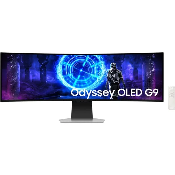 Samsung Odyssey S49DG954SU OLED G95SD, Gaming-Monitor (124 cm (49 Zoll), silber, DQHD, Curved, FreeSync Premium Pro, G-Sync kompatibel, 240Hz Panel)