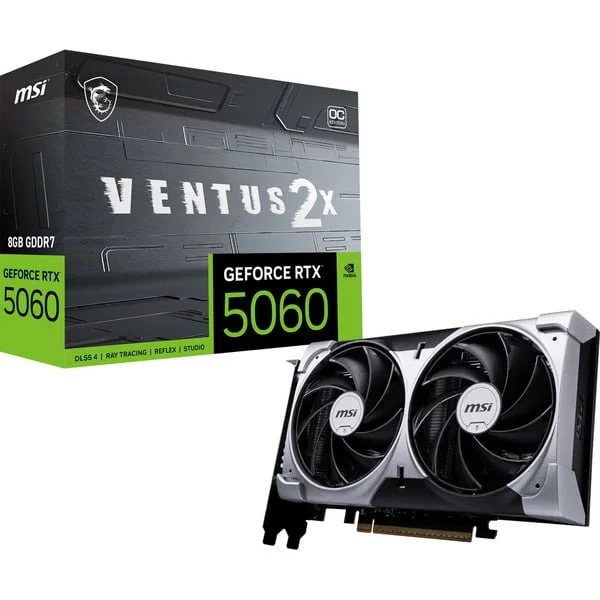 MSI GeForce RTX 5060 VENTUS 2X OC 8G, Grafikkarte (DLSS 5, 3x DisplayPort, 1x HDMI 2.1)