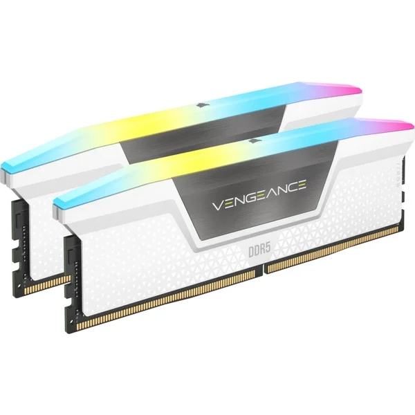 Corsair DIMM 32 GB DDR5-6400 (2x 16 GB) Dual-Kit, Arbeitsspeicher (weiß, CMH32GX5M2B6400Z36W, Vengeance RGB, INTEL XMP, AMD EXPO)