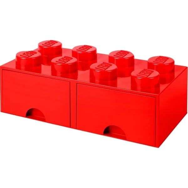 Room Copenhagen LEGO Brick Drawer 8 rot, Aufbewahrungsbox (rot)