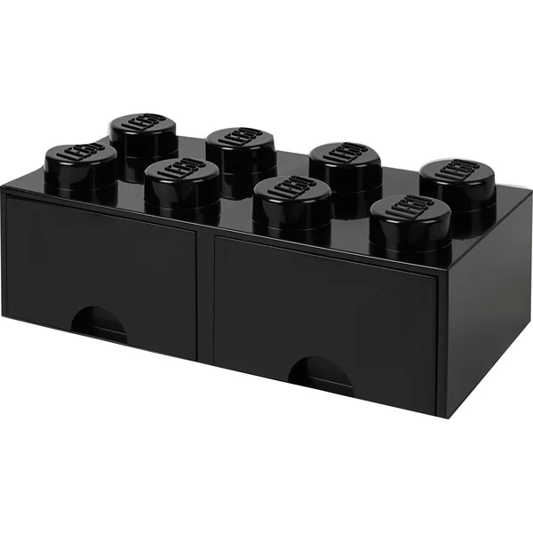 Room Copenhagen LEGO Brick Drawer 8 schwarz, Aufbewahrungsbox (schwarz)
