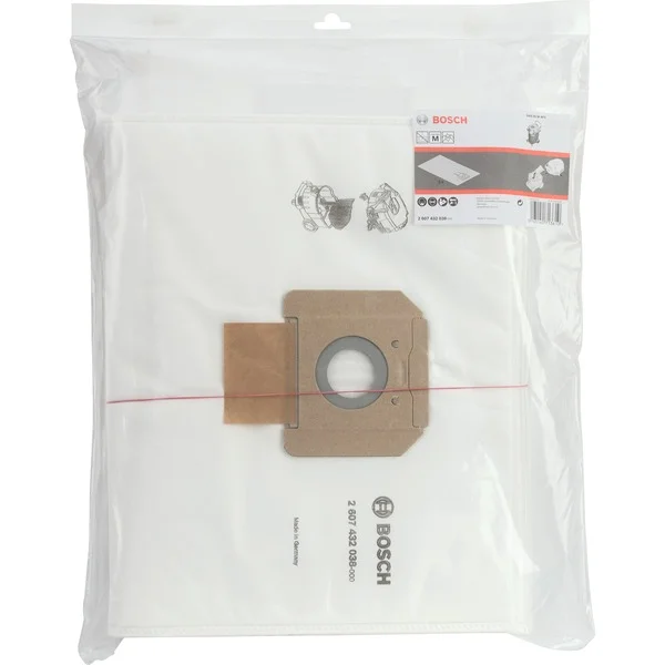 Bosch Professional Vliesfilterbeutel für GAS 55 M, Staubsaugerbeutel (weiß, 5 Stück)