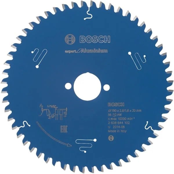 Bosch Professional Kreissägeblatt Expert for Aluminium, Ø 190mm, 56Z (Bohrung 30mm, für Handkreissägen)