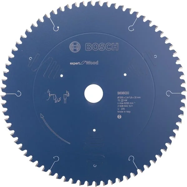 Bosch Professional EXPERT Wood Kreissägeblatt, Ø 305mm, 72Z (Bohrung 30mm, für Kapp- & Gehrungssägen)