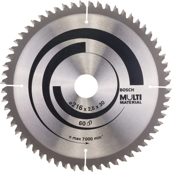 Bosch Professional PRO Multi Material Kreissägeblatt, Ø 216mm, 60Z (Bohrung 30mm, für Kapp- & Gehrungssägen)