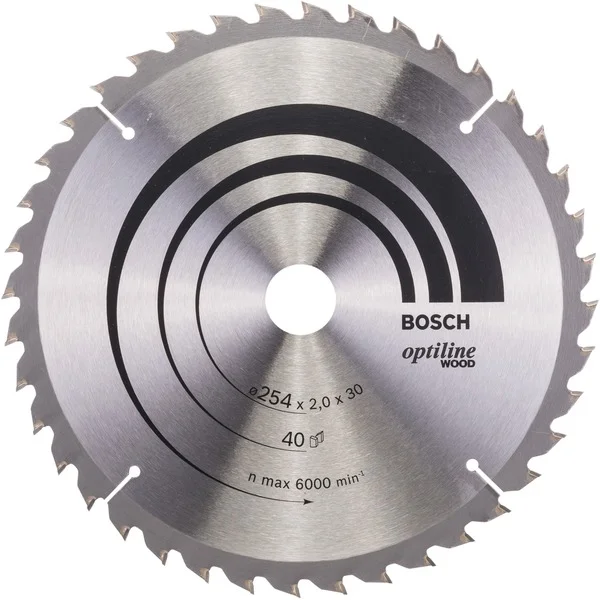 Bosch Professional PRO Wood Kreissägeblatt, Ø 254mm, 40Z (Bohrung 30mm, für Kapp- & Gehrungssägen)