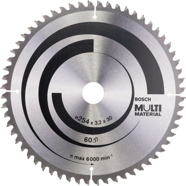 Bosch Professional PRO Multi Material Kreissägeblatt, Ø 254mm, 60Z (Bohrung 30mm, für Kapp- & Gehrungssägen)