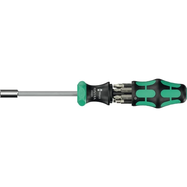 Wera Bit-Satz Kraftform Kompakt 27 RA 2 (schwarz/grün, 6-teilig, 1/4", mit Ratschenfunktion)