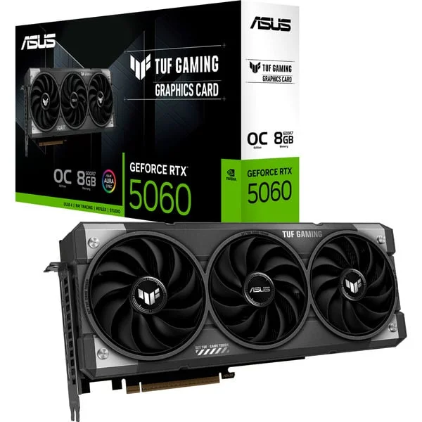 ASUS GeForce RTX 5060 TUF GAMING OC 8GB, Grafikkarte (DLSS 5, 3x DisplayPort, 1x HDMI 2.1)