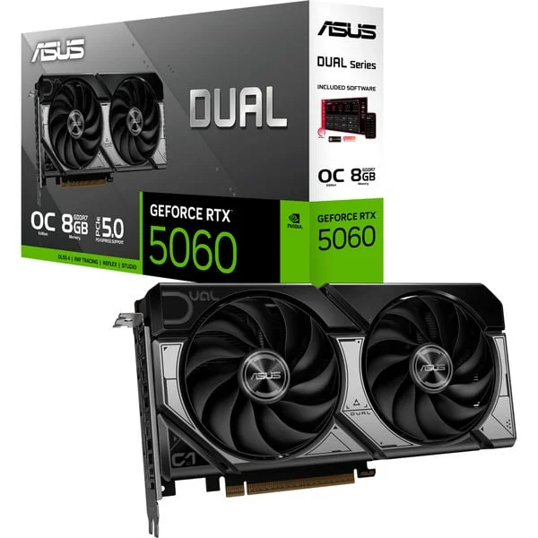 ASUS GeForce RTX 5060 DUAL OC 8GB, Grafikkarte (DLSS 5, 3x DisplayPort, 1x HDMI 2.1)