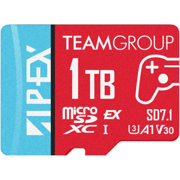Team Group APEX SD7.1 1 TB SDXC, Speicherkarte (rot/blau, MicroSD Express)