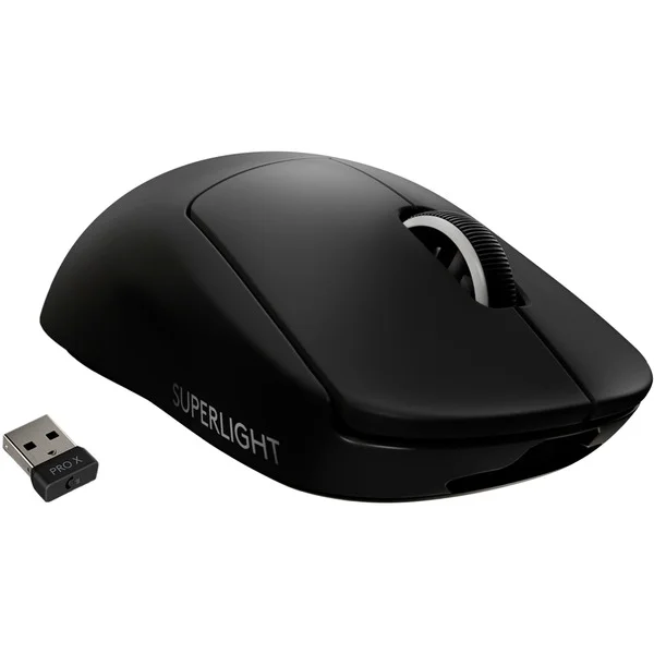 Logitech Gaming PRO X SUPERLIGHT, Gaming-Maus (schwarz, HERO-Sensor)