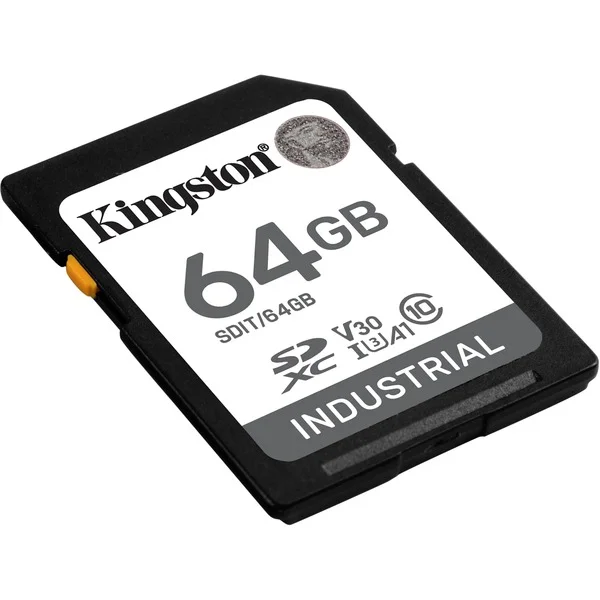 Kingston Industrial 64 GB SDXC, Speicherkarte (schwarz, UHS-I U3, Class 10, V30, A1)