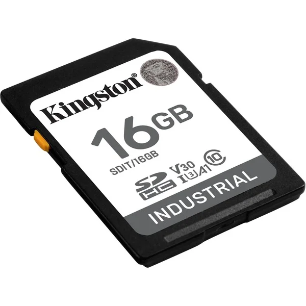 Kingston Industrial 16 GB SDHC, Speicherkarte (schwarz, UHS-I U3, Class 10, V30, A1)