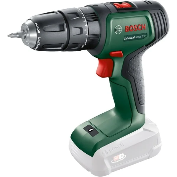 Bosch Heimwerken & Garten Akku-Schlagbohrschrauber UniversalImpact 18V (grün/schwarz, ohne Akku und Ladegerät, POWER FOR ALL ALLIANCE)