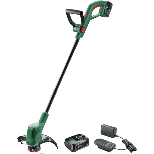 Bosch Heimwerken & Garten Akku-Rasentrimmer EasyGrassCut 18-260, 18Volt (grün/schwarz, 2x Li-Ionen Akku 2,0Ah, POWER FOR ALL ALLIANCE)