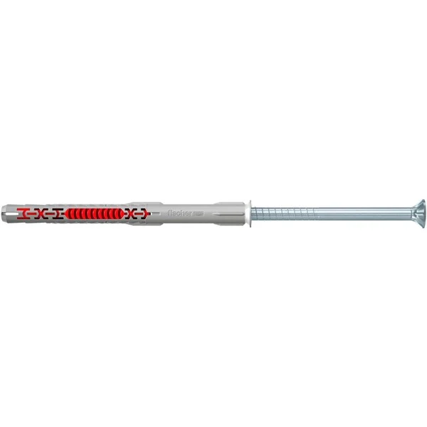 fischer Langschaftdübel DuoXpand 10x100 T R (hellgrau/rot, 50 Stück)
