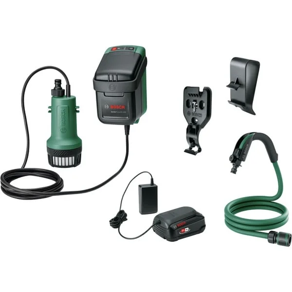 Bosch Heimwerken & Garten GardenPump 18V-2000, Tauch- / Druckpumpe (grün/schwarz, Li-Ionen Akku 2,5Ah, POWER FOR ALL ALLIANCE)