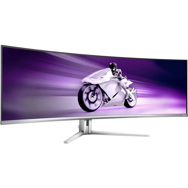 Philips Evnia 49M2C8900L QD-OLED, Gaming-Monitor (124.3 cm (48.9 Zoll), weiß, DQHD, Curved, HDR True Black 400, Ambiglow, Dynamic Lighting, 144Hz Panel)