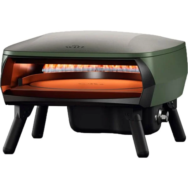 Witt Pizzaofen Rotante Piccolo 16" (dunkelgrün, für Pizzen bis ca. Ø 40cm, rotierender Pizzastein)
