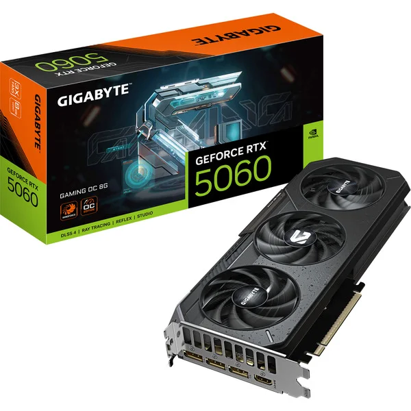 GIGABYTE GeForce RTX 5060 GAMING OC 8GB, Grafikkarte (DLSS 5, 3x DisplayPort, 1x HDMI 2.1)